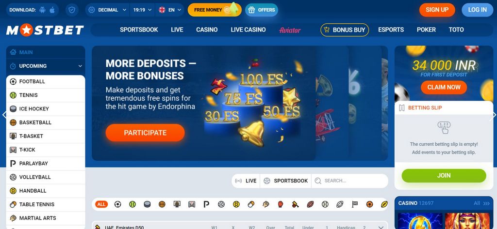 Работает зеркало основного сайта Mostbet сегодня